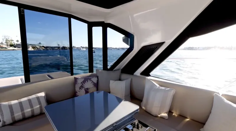 Slide: The Image of 2019 Azimut 51 Atlantis yacht with storage for water sports equipment. - 12
