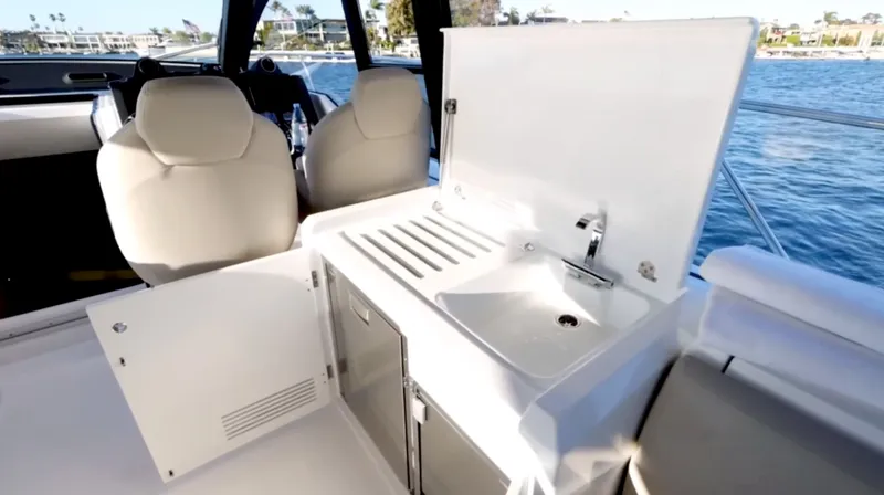 Slide: The Image of Azimut 51 Atlantis 2019 yacht on calm waters. - 13