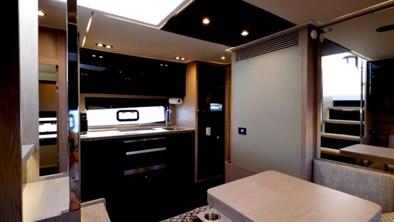 Slide: The Image of Interior of 2019 Azimut 51 Atlantis yacht with stylish cushions. - 22