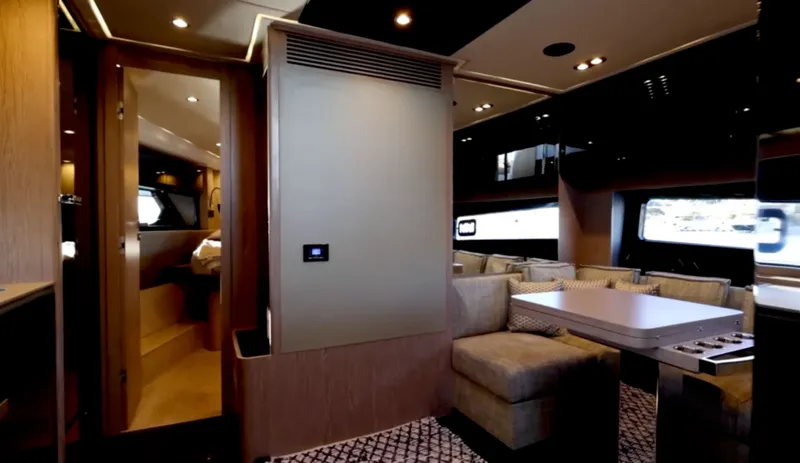 Slide: The Image of Interior of 2019 Azimut 51 Atlantis yacht with modern design. - 24