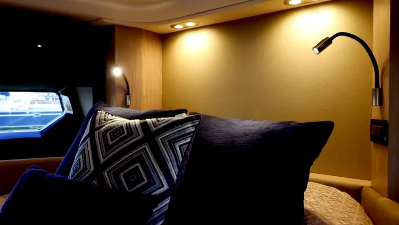 Slide: The Image of Interior of 2019 Azimut 51 Atlantis yacht with sink and seating area. - 27