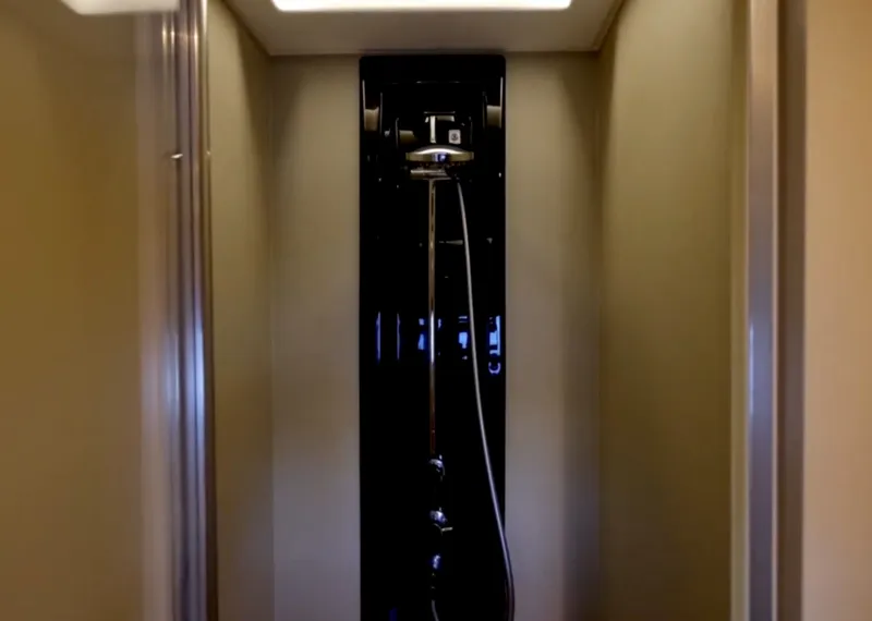 Slide: The Image of Interior view of 2019 Azimut 51 Atlantis yacht with modern cockpit. - 29