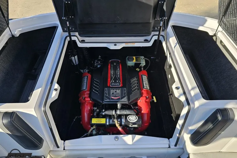 Slide: The Image of Engine compartment of 2015 Nautique Super Air Nautique G23 with PCM engine. - 127