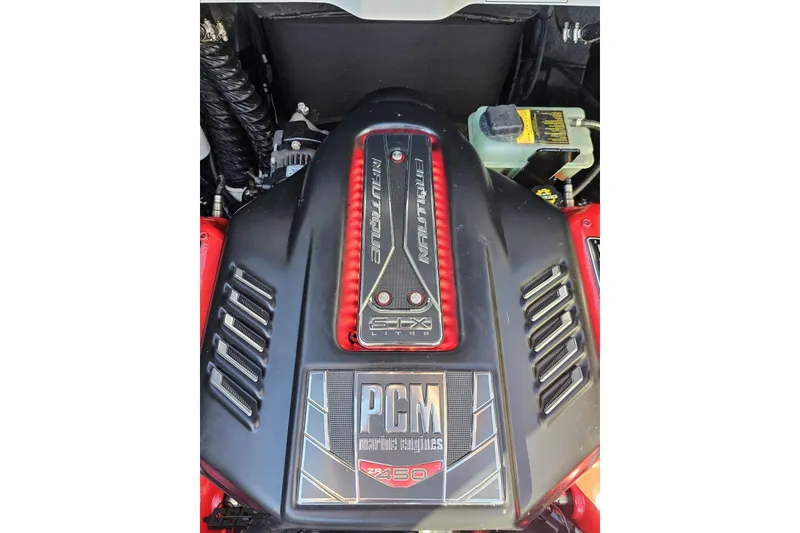 Slide: The Image of 2015 Nautique Super Air Nautique G23 engine, PCM Marine Engines ZR450. - 131