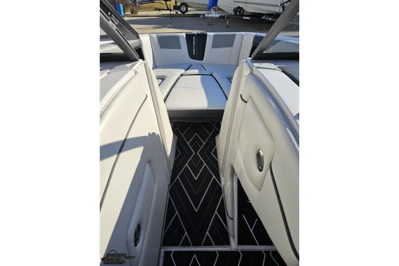Slide: The Image of 2015 Nautique Super Air Nautique G23 interior with sleek seating and modern design. - 82