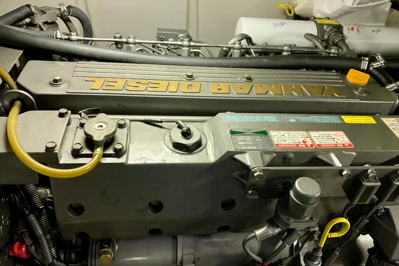 Slide: The Image of Yanmar diesel engine in a 2006 Sabre 38 Hard Top Express boat. - 50