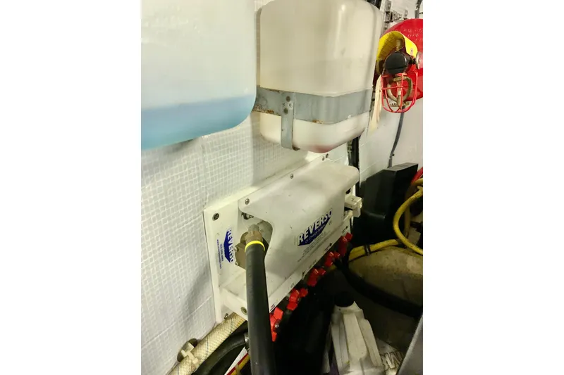 Slide: The Image of Engine room of 2006 Sabre 38 Hard Top Express with Reverso oil change system. - 53