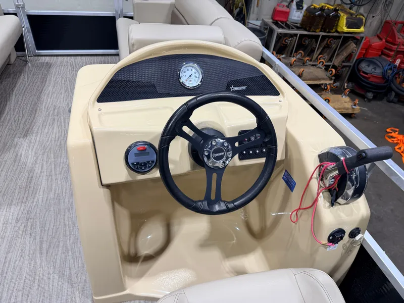 Slide: The Image of Steering console of Northstar 2200 Cruise Pontoon 2023. - 23