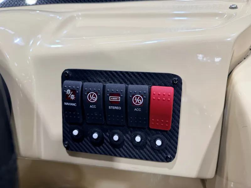 Slide: The Image of Control panel of Northstar 2200 Cruise Pontoon 2023. - 26