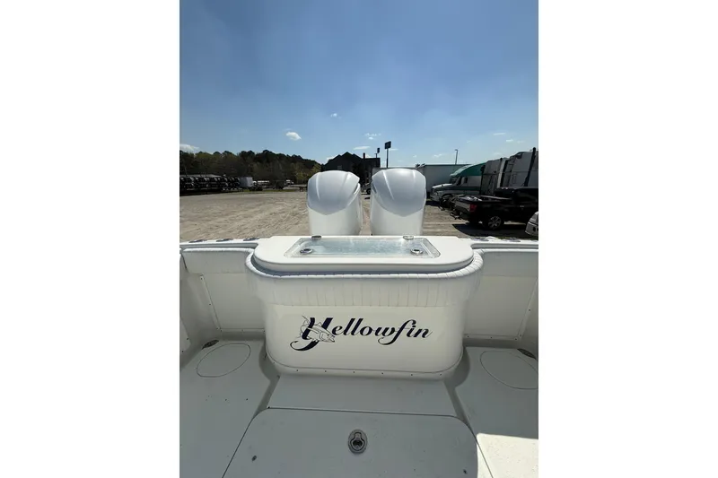 Slide: The Image of Electrical system inside a 2013 Yellowfin 32 Offshore boat, showcasing wiring and components. - 12