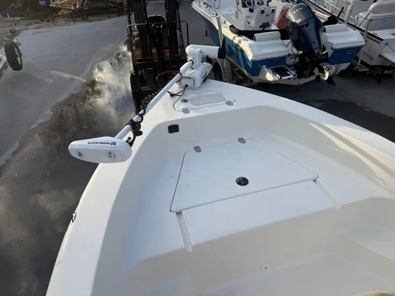 Slide: The Image of 2024 Key West 179 FS boat with Minn Kota trolling motor. - 12