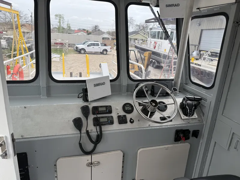 Slide: The Image of Custom Commercial Aluminum 34x10 Deck Boat 2010 - 10