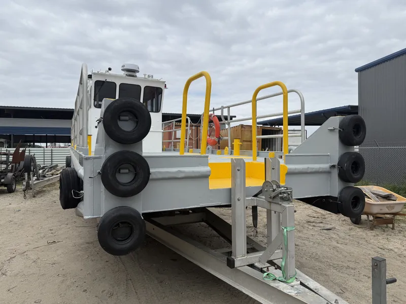 Slide: The Image of Custom Commercial Aluminum 34x10 Deck Boat 2010 - 5