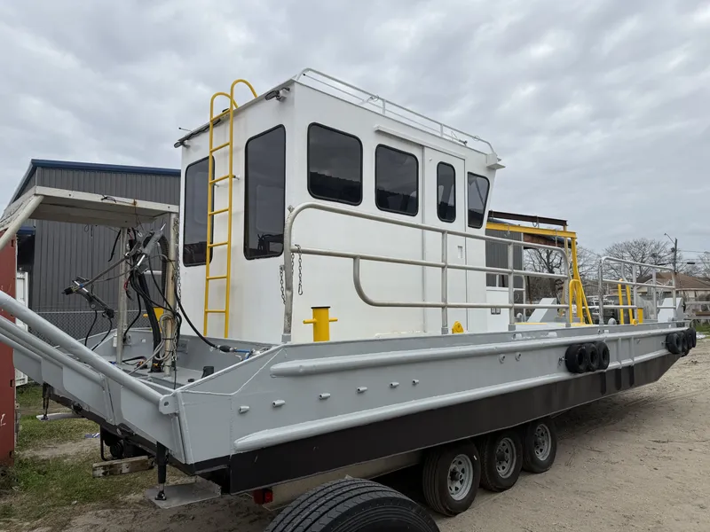 Slide: The Image of Custom Commercial Aluminum 34x10 Deck Boat 2010 - 8