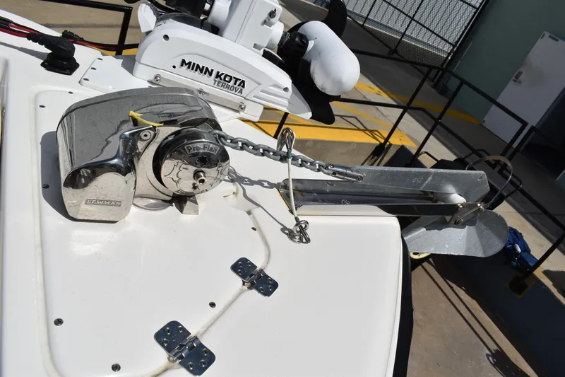 Slide: The Image of 2022 Key West 219 FS boat with Minn Kota Terrova motor and anchor system. - 33