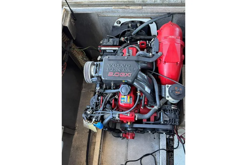 Slide: The Image of Volvo Penta 5.0 GXI engine in a 1987 Stardust Cruisers 14 x 54 houseboat. - 39