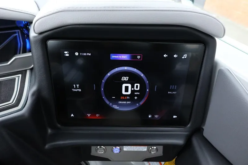Slide: The Image of 2026 Tigé Z3 dashboard display showing speedometer and control settings. - 27