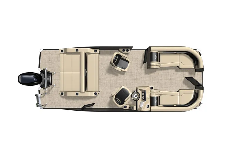 Slide: The Image of Manufacturer Provided Image: Top view of Barletta Cabrio 22UC pontoon boat, 2025 model. - 33