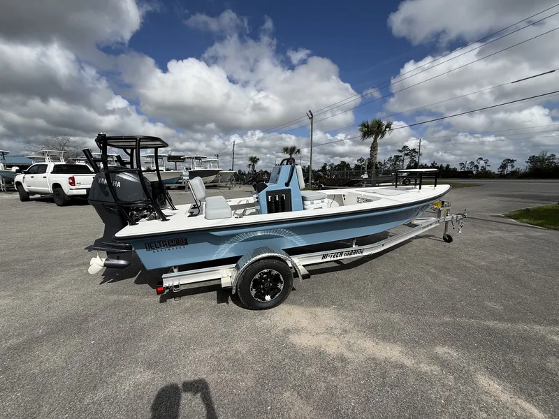 Slide: The Image of Delta Boatworks D18 CC Guide Series boat, 2026 model on trailer. - 6