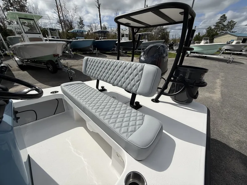 Slide: The Image of Delta Boatworks D18 CC 2026 with outdoor cushioned seating. - 7