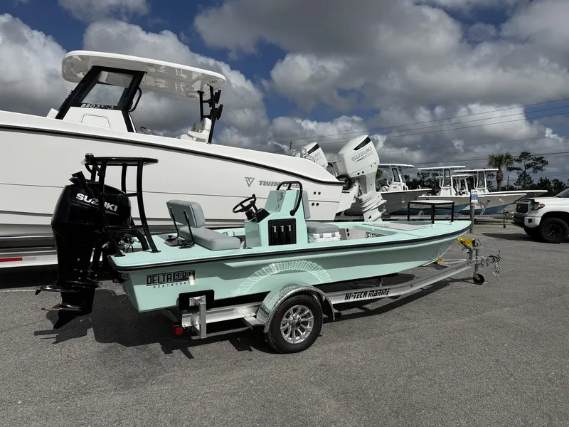 Slide: The Image of 2026 Delta Boatworks D18 CC Guide Series on trailer, Suzuki motor. - 6