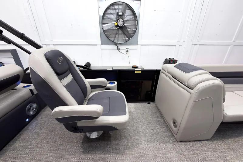 Slide: The Image of 2025 Barletta Cabrio 24UC interior with luxurious seating and modern design. - 19