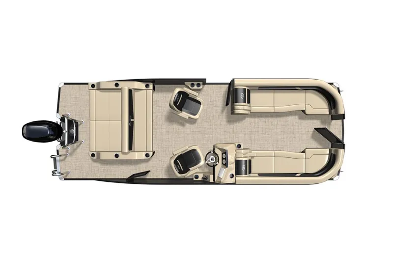 Slide: The Image of Manufacturer Provided Image: Aerial view of Barletta Cabrio 24UC pontoon boat, 2025 model. - 36