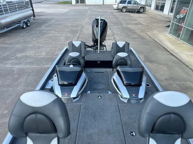 Slide: The Image of Vexus AVX 1985s 2026 boat with modern seating and engine. - 8