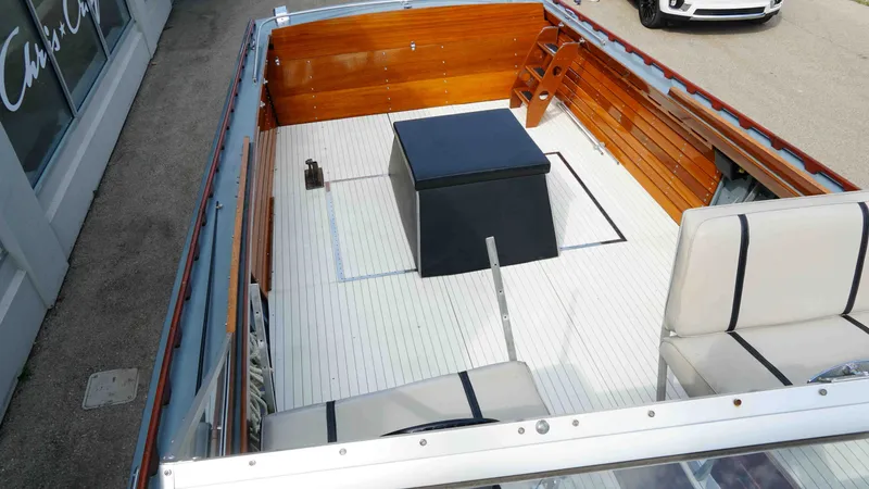 Slide: The Image of Interior of a 1966 Chris-Craft Sea Skiff with wooden finish. - 14