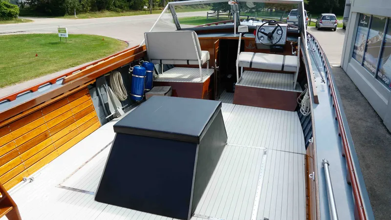 Slide: The Image of Interior view of a 1966 Chris-Craft Sea Skiff boat. - 5