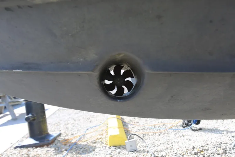 Slide: The Image of Close-up of a 2000 Chaparral Signature 300 boat's propeller housing. - 82