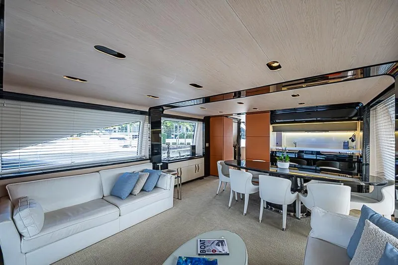 Slide: The Image of Luxurious interior of 2017 Azimut 80 yacht with modern furnishings and elegant design. - 45