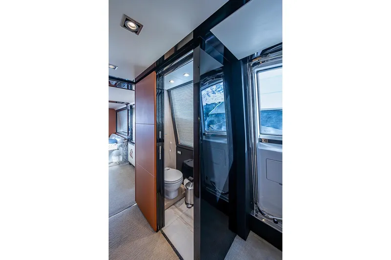 Slide: The Image of Luxurious interior of 2017 Azimut 80 yacht featuring modern bathroom and sleek design. - 89