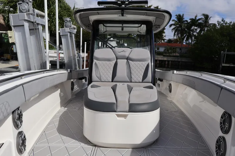Slide: The Image of 2020 Blackwater 41 Performance Fish boat interior with luxurious seating and modern design. - 17