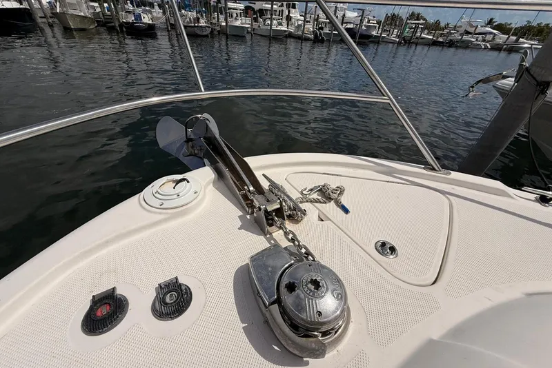 Slide: The Image of Bow of 2008 Meridian 341 Sedan yacht with anchor and winch system. - 22