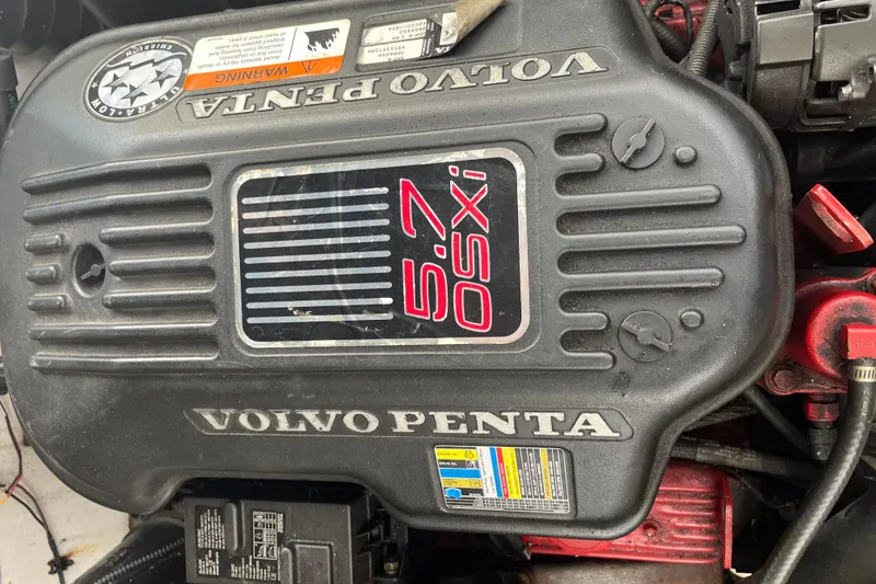 Slide: The Image of Volvo Penta 5.7 OSXi engine in 2008 Four Winns 338 Vista boat. - 48
