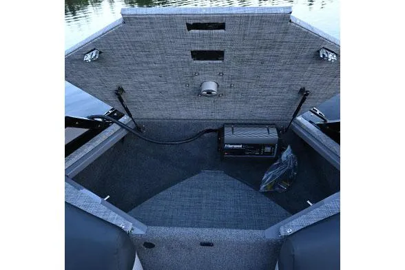 Slide: The Image of Manufacturer Provided Image: 2025 Princecraft Ventura 230 WRL boat storage compartment with equipment. - 3