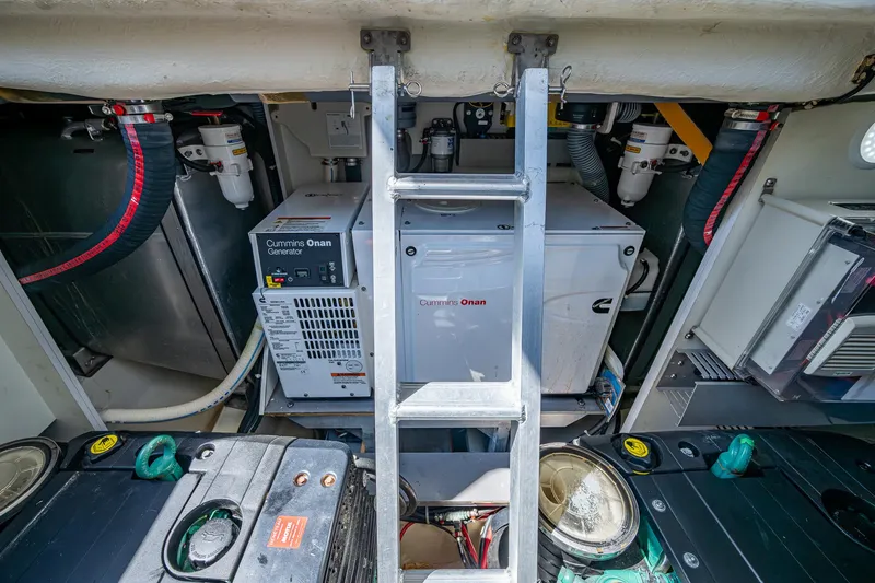 Slide: The Image of Engine room of 2015 Beneteau MONTE CARLO yacht with Cummins Onan generator and equipment. - 25