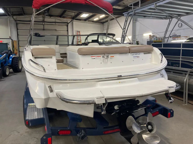 Slide: The Image of 2013 Cobalt 200 boat indoors on trailer. - 5