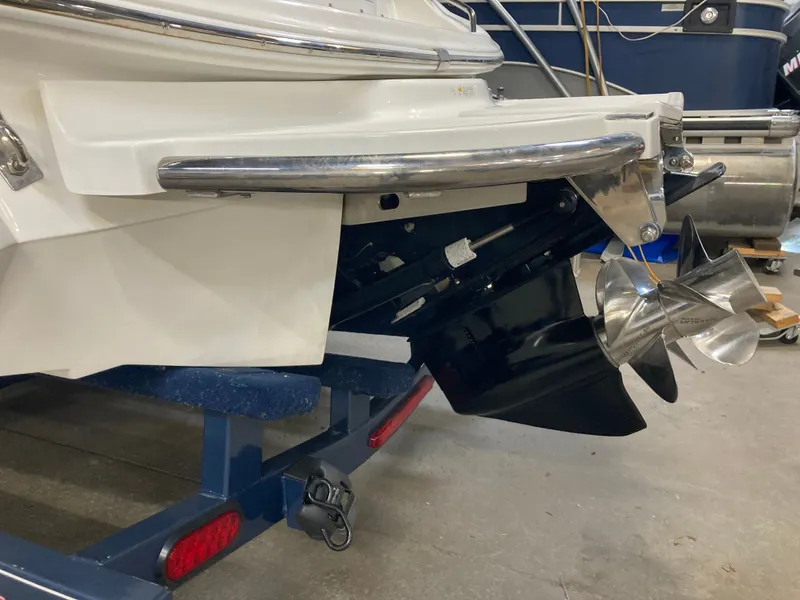 Slide: The Image of Rear view of a 2013 Cobalt 200 boat with propeller. - 6