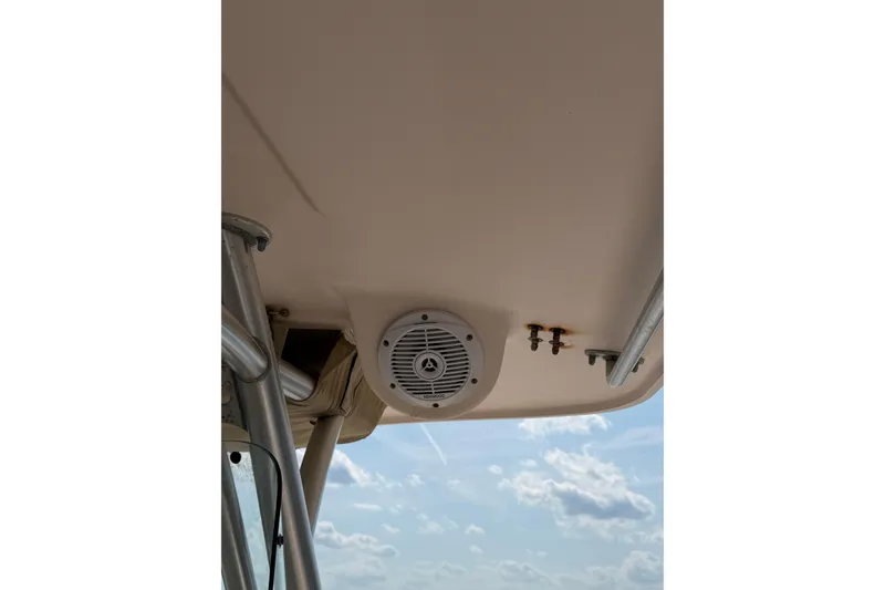 Slide: The Image of Ceiling speaker on 2008 Grady-White Canyon 336 boat with metal supports. - 41