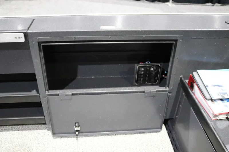 Slide: The Image of Interior storage compartment of 2026 Alumaweld Columbia XL 26 boat. - 8