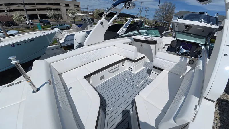Slide: The Image of Interior of a 2020 Sea Ray SDX 270 Outboard boat, luxurious design. - 8