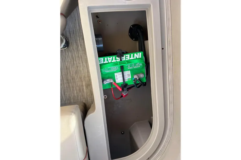 Slide: The Image of Battery compartment of a 2021 Bennington 168 FISH CRUISE boat. - 31