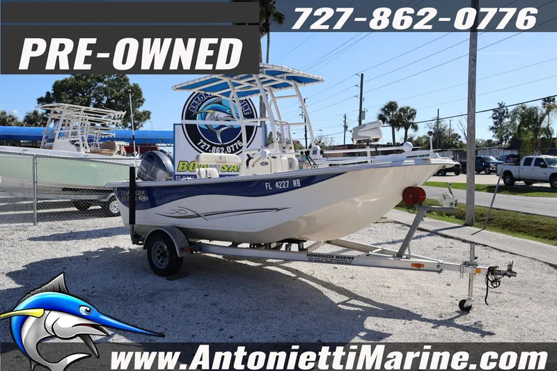 Slide: The Image of Pre-owned 2016 Carolina Skiff 178 DLV boat on trailer at Antonietti Marine. - 4