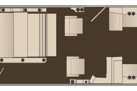 Slide: The Image of Floor plan of 2025 Bentley Pontoons Legacy 203 Swingback, featuring spacious seating layout. - 2