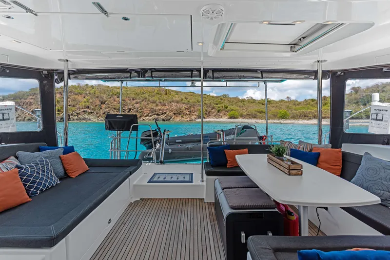 Slide: The Image of Interior of 2017 Lagoon 450 F yacht with scenic ocean view. - 43