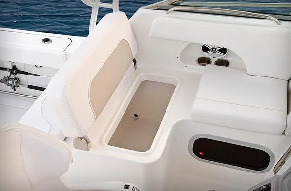 Slide: The Image of Manufacturer Provided Image: 2018 Robalo R305 Walkaround boat seating and storage compartment. - 24