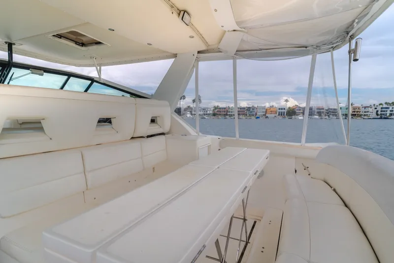 Slide: The Image of Interior of a 2004 Tiara Yachts 4000 with waterfront view. - 31