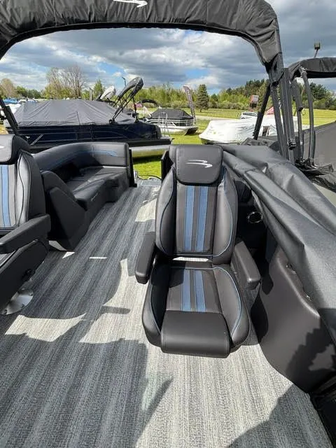 Slide: The Image of Interior of 2026 Bennington S Series 22 SSR with luxurious seating. - 6
